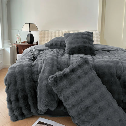 Rabbit Faux Fur Blanket